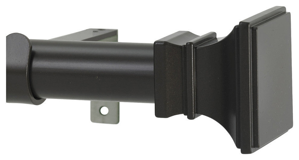 Versailles Non-Telescoping Curtain Rod, Oil Rubbed Bronze, 48''