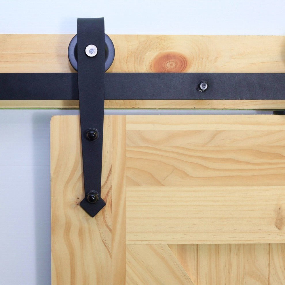 Single Sliding Barn Door Hardware Kit, Arrow Design