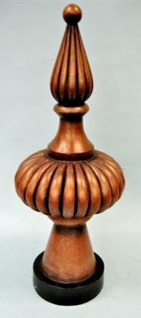 Resin Copper Finial, 28"H
