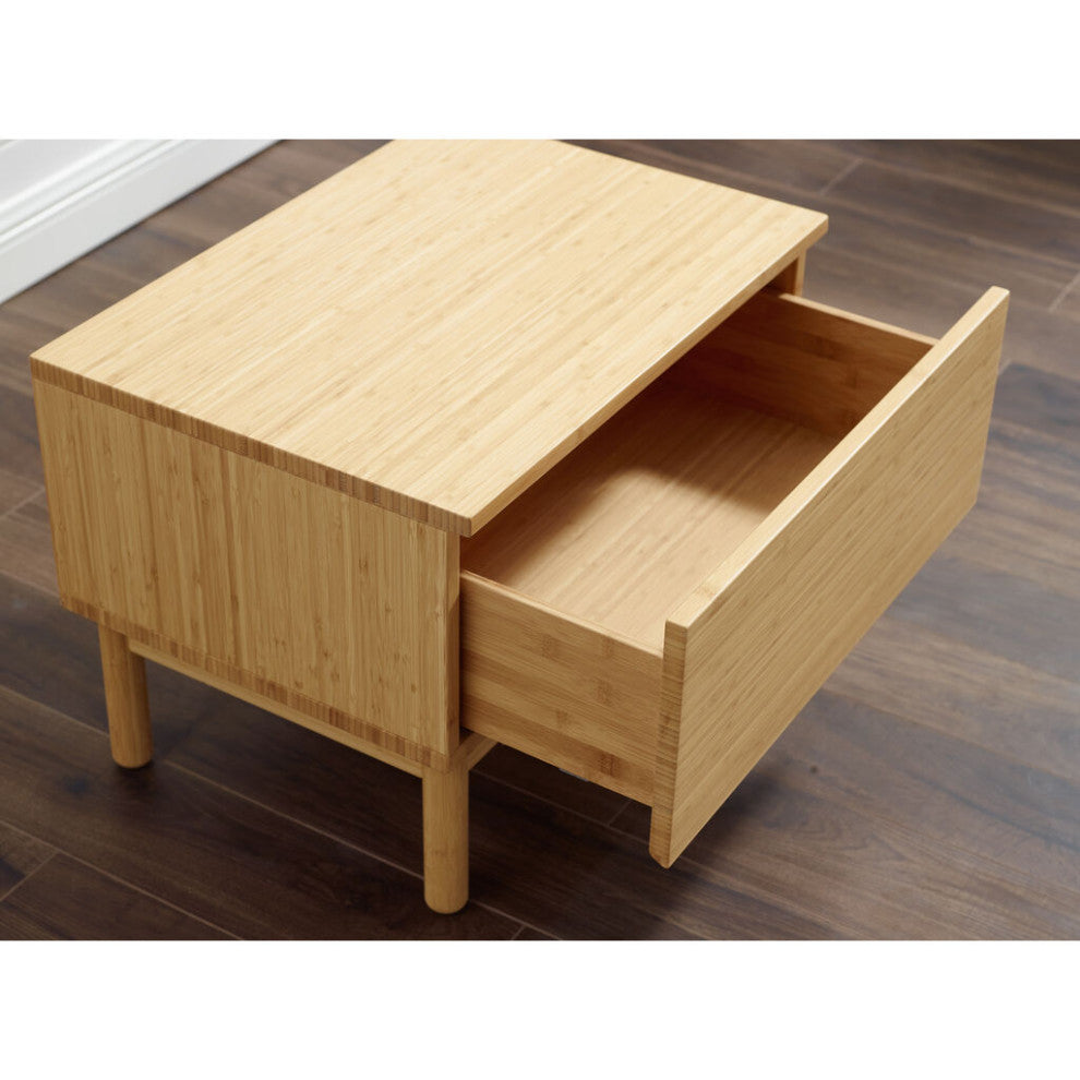 Greenington Monterey Solid Moso Bamboo 1 Drawer Nightstand | Wheat