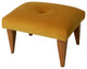 Tufted Suede Footstool, Gold