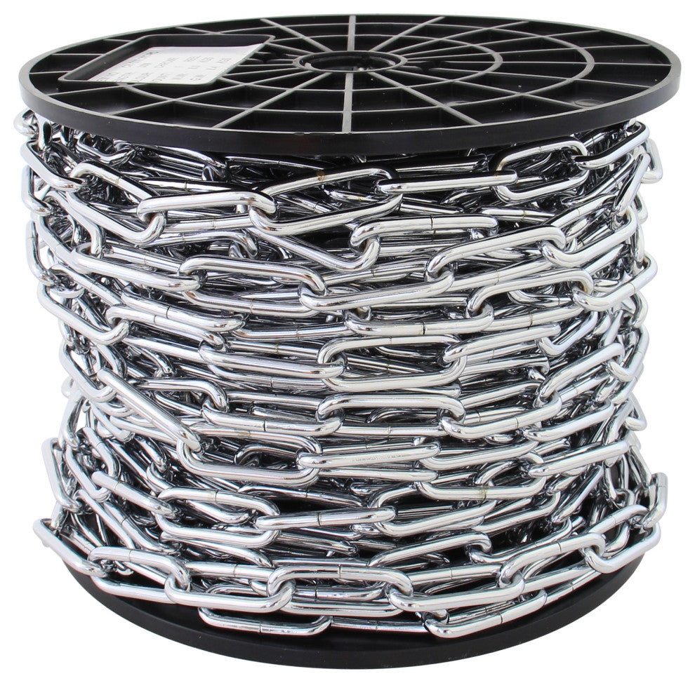 RCH Hardware Steel Standard Link Chandelier Chain, 65 Reel, Polished Chrome, U40