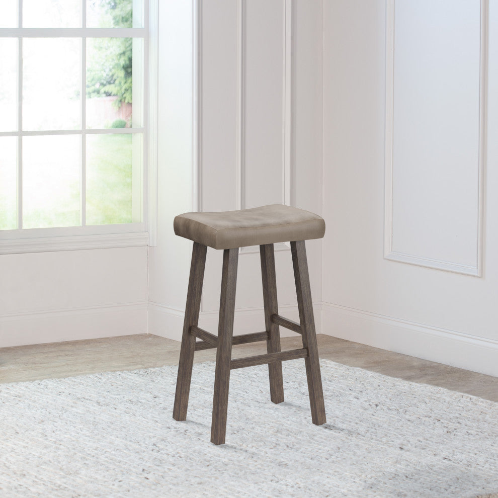 Hillsdale Saddle Backless Bar Height Stool