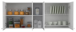 Home Square 2-Piece Set with Portofino Wall Cabinet and Storage Pantry Cabinet