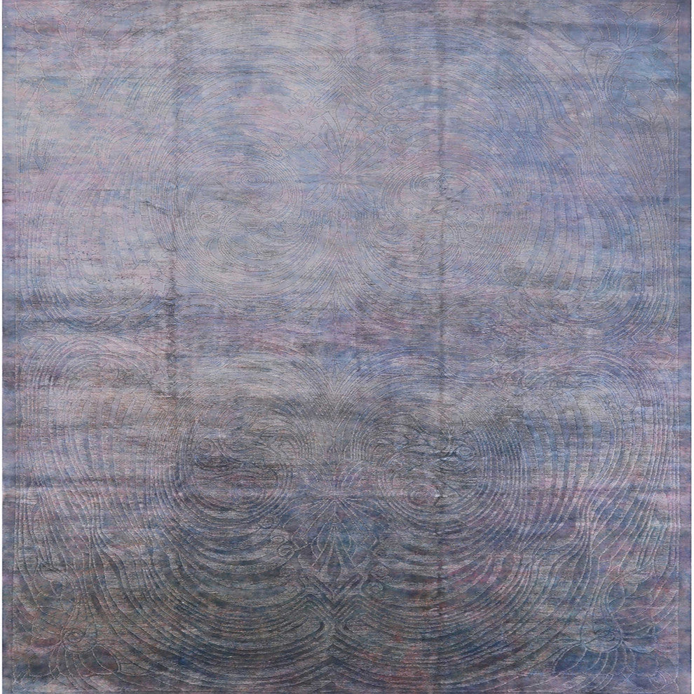 Ahgly Company Indoor Square Mid-Century Modern Area Rugs, 5' Square