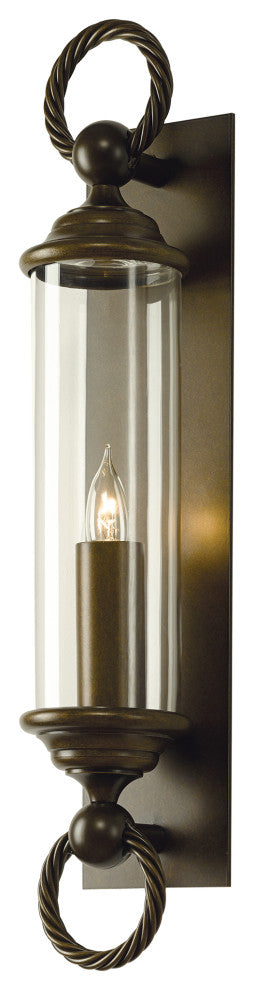 Cavo Large Outdoor Wall Sconce, Coastal Bronze Finish, Clear Glass