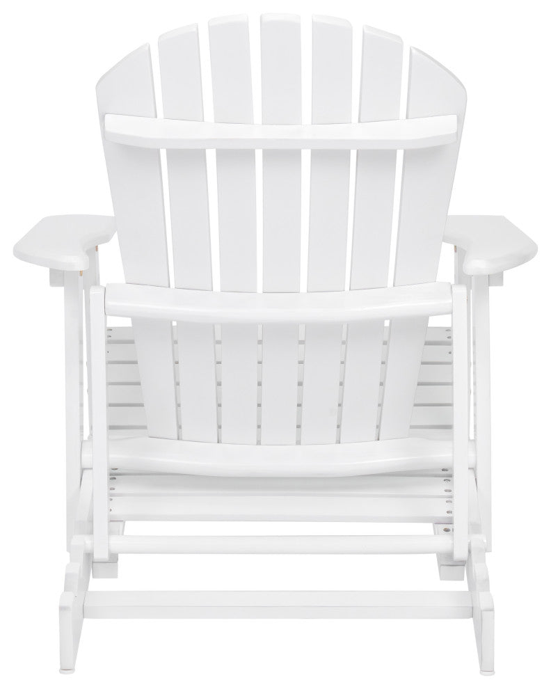 GDF Studio Katherine Outdoor Reclining Wood Adirondack Chairs, Set of 2, White