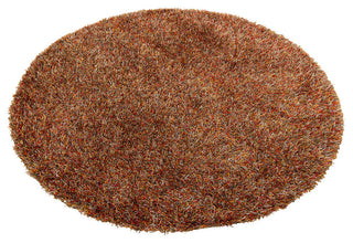 Astrid Contemporary Area Rug, Orange, 7'9" Round