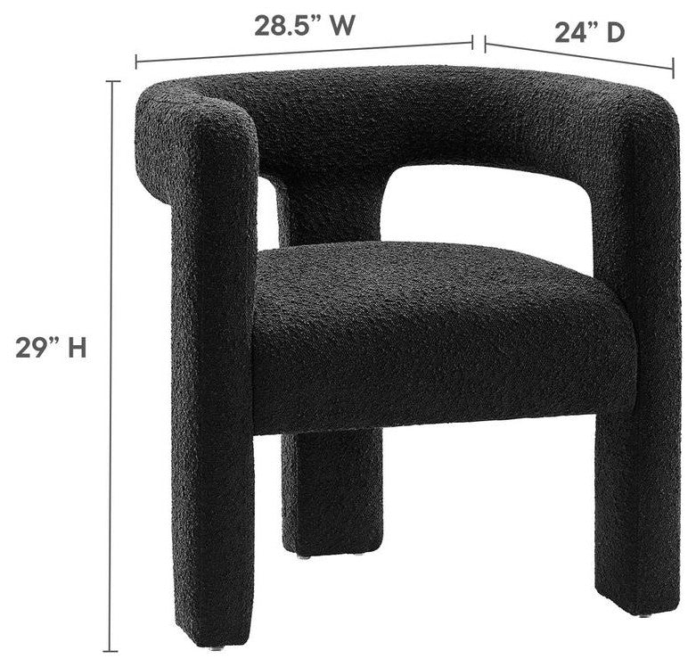Kayla Boucle Upholstered Armchair