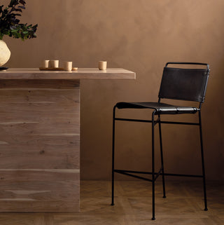 Wharton Stool-Distressed Black-Bar