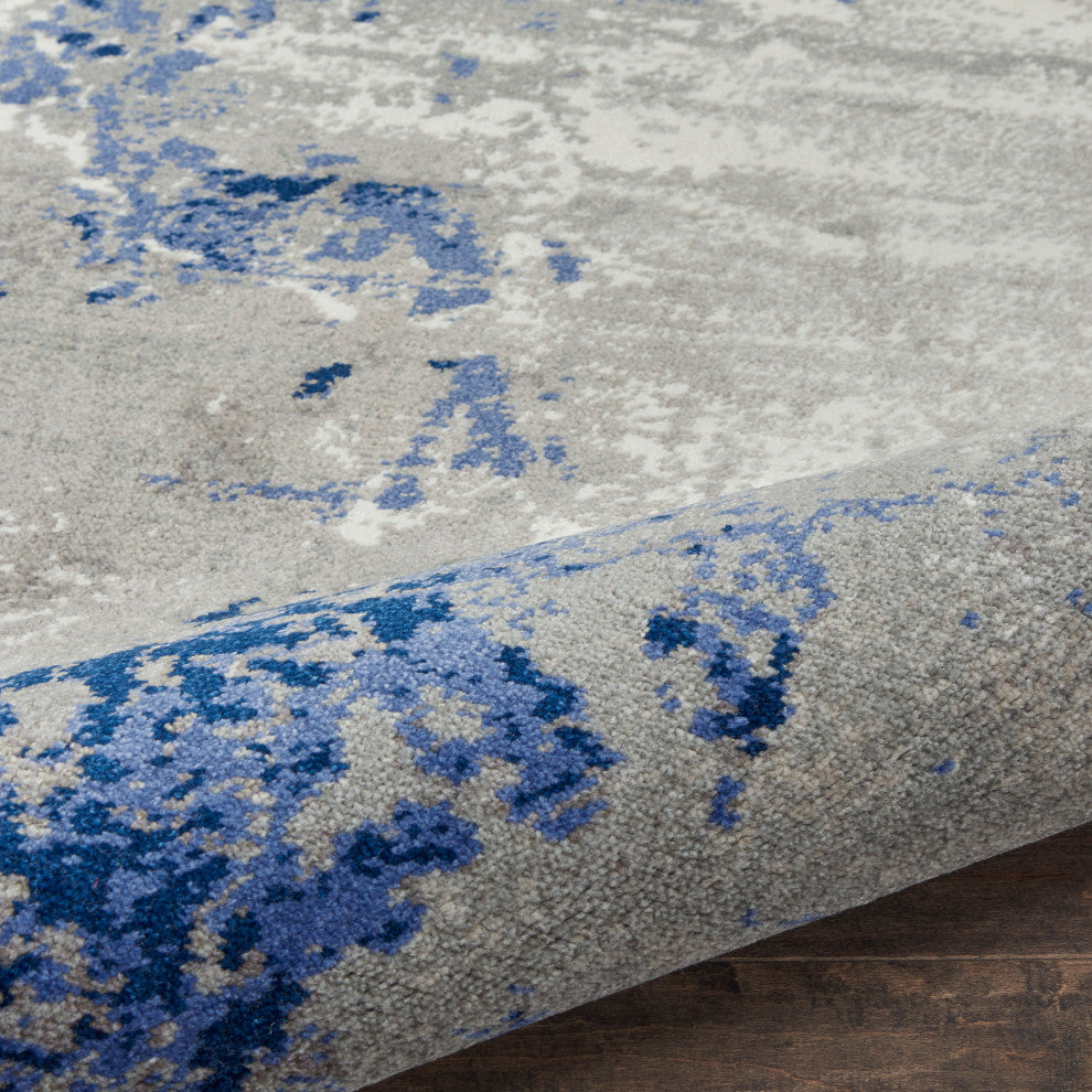 Nourison Twilight 2' x 3' Blue/Grey Modern Indoor Area Rug