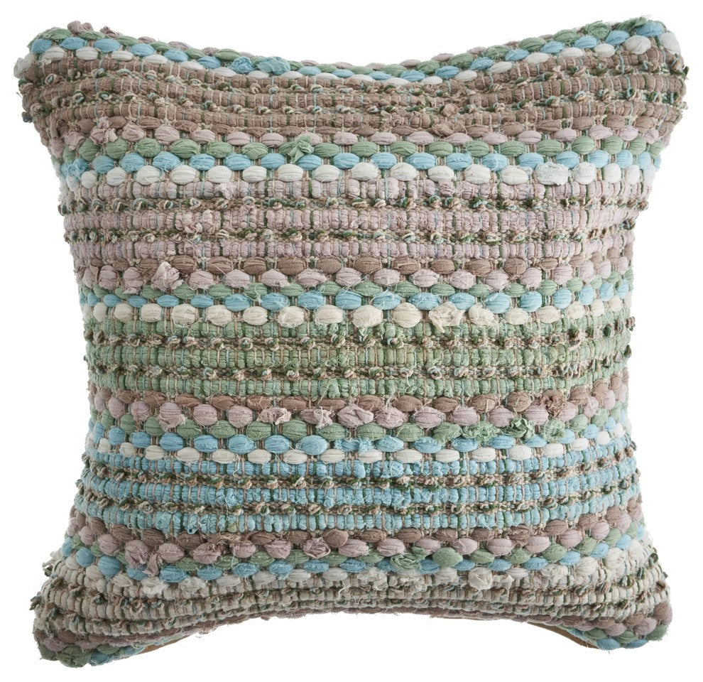 Verdant Weave Throw Pillow