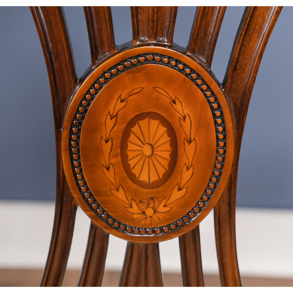 Round Back Inlaid Arm Chair