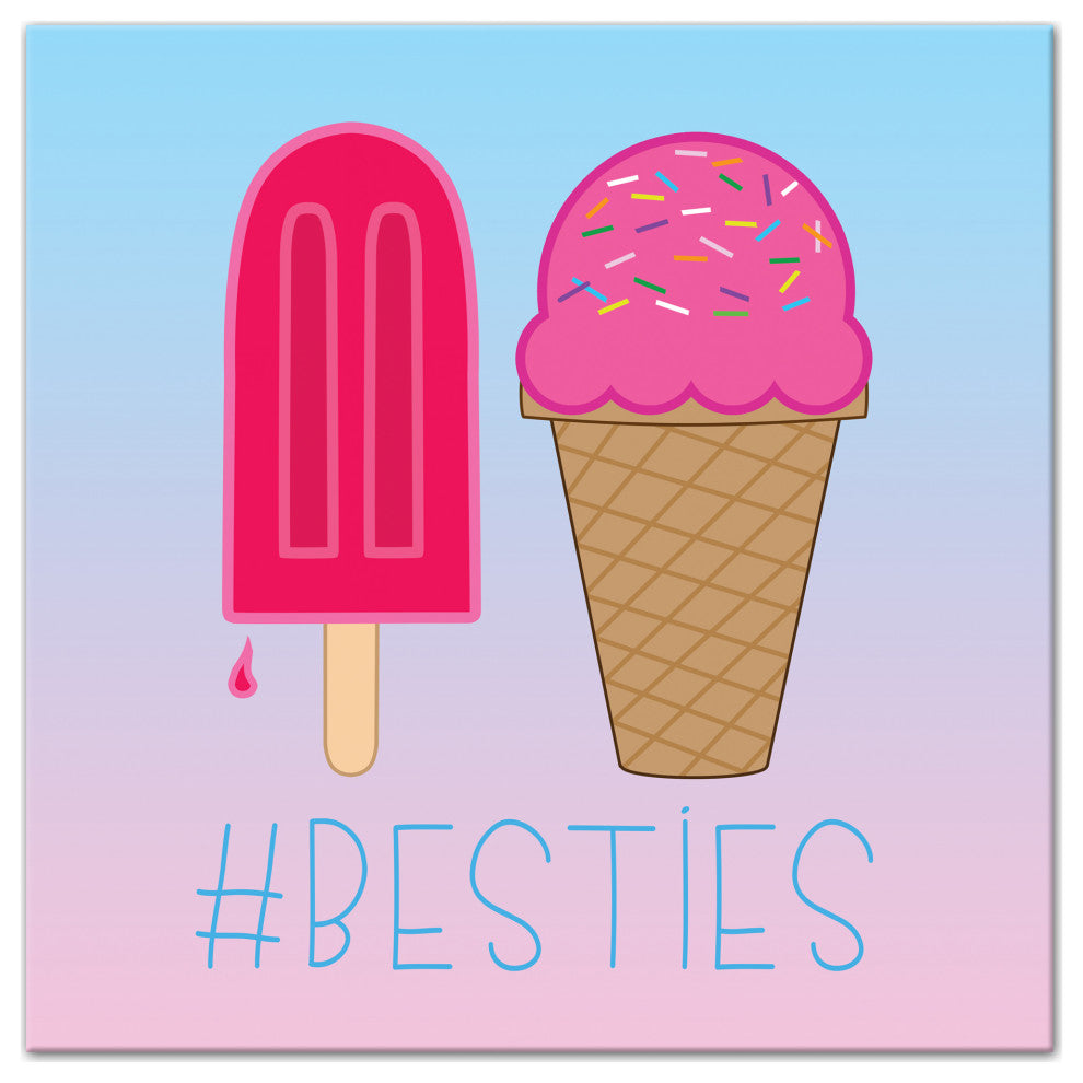 Besties Dessert 20x20 Canvas Wall Art