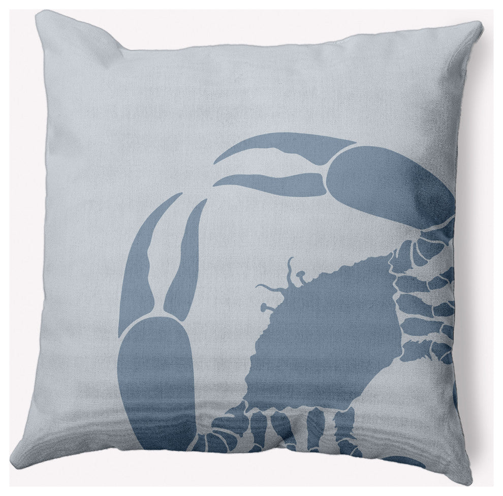 26x26" Crab Dip Nautical Decorative Indoor Pillow, Dusty Smoke