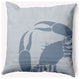 26x26" Crab Dip Nautical Decorative Indoor Pillow, Dusty Smoke