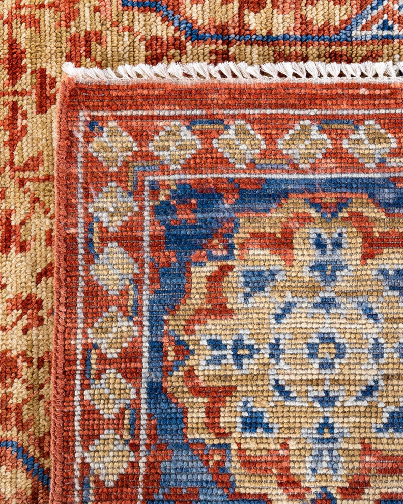 Modern One-of-a-Kind Handmade Area Rug Rust, 8' 1" x 10' 3"