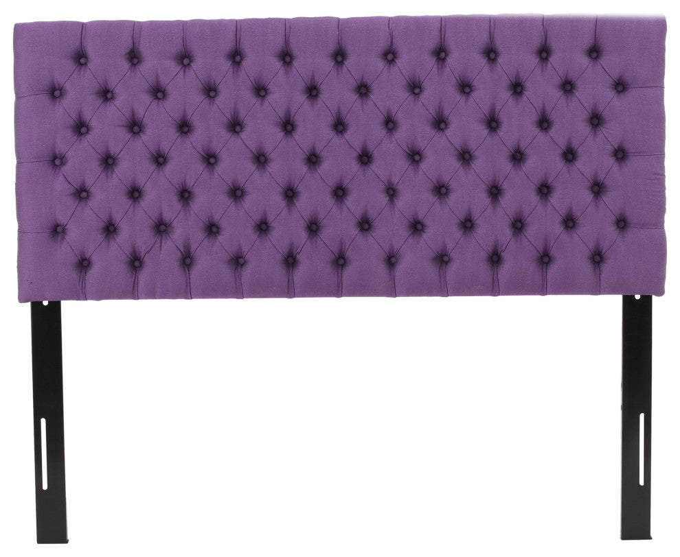 GDF Studio Annecy Diamond Tufted Fabric Queen/ Full Headboard, Light Purple