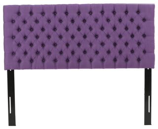 GDF Studio Annecy Diamond Tufted Fabric Queen/ Full Headboard, Light Purple