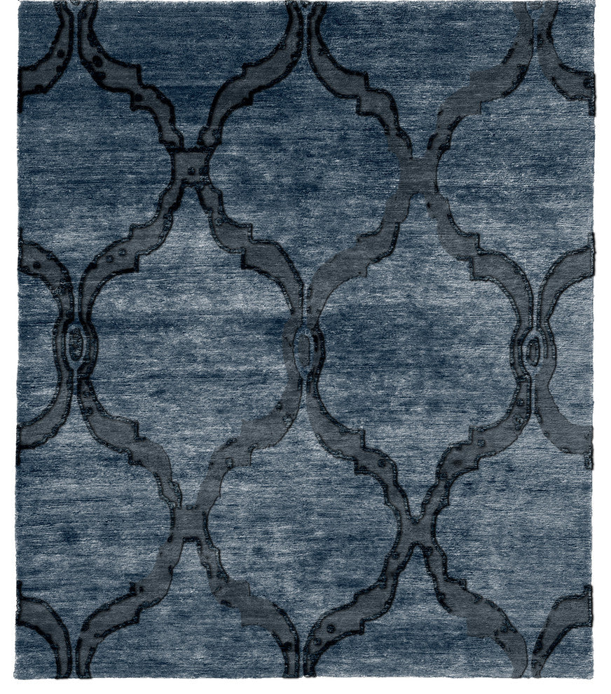 Abstract A Hand Knotted Tibetan Rug, 4'x6'