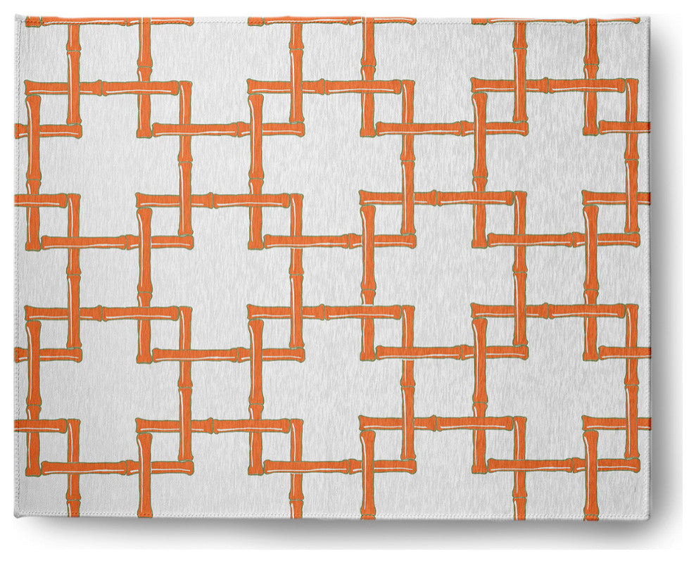 Bamboo Spring Chenille Rug, Blood Orange, 8'x10'