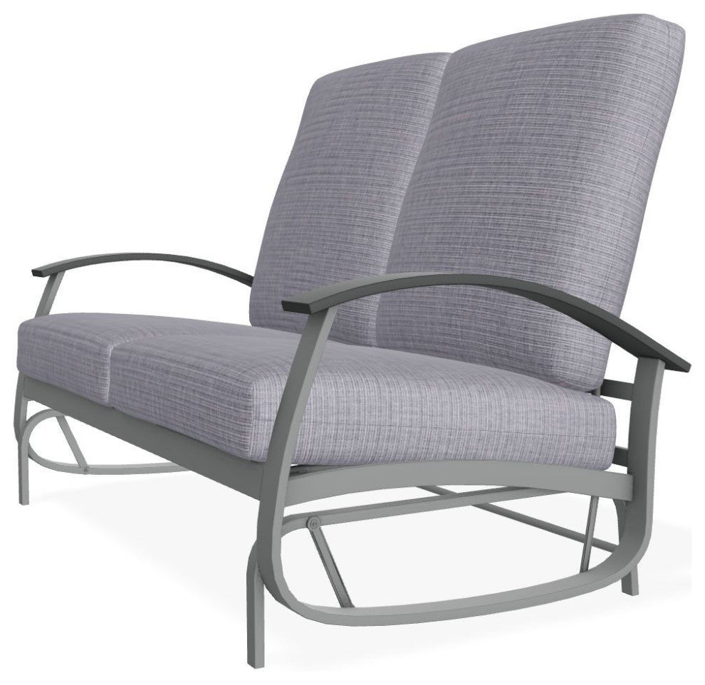 Belle Isle Cushion Deep Seating 2-Seat Glider, Proven Ash/Graphite