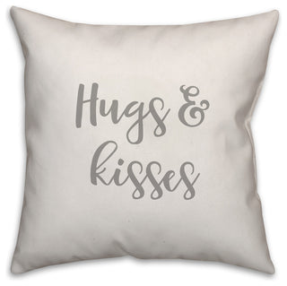 Hugs & Kisses 16x16 Throw Pillow