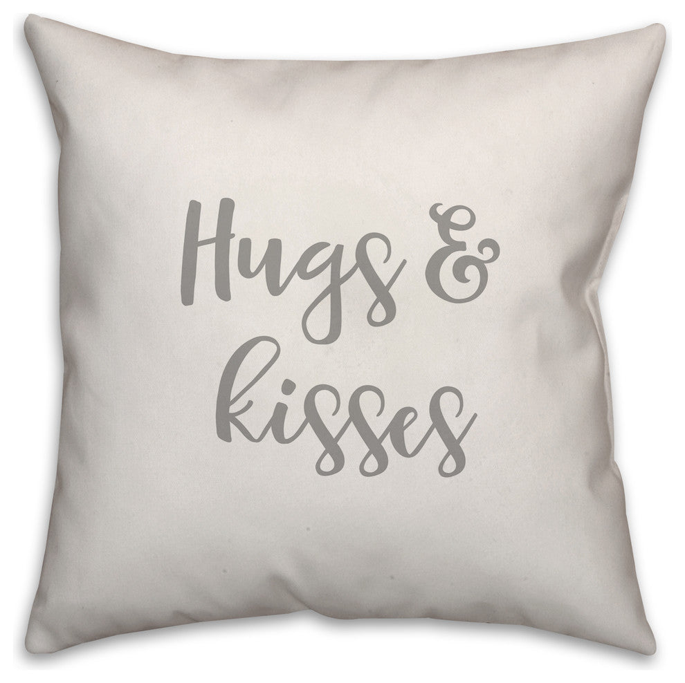 Hugs & Kisses 16x16 Throw Pillow