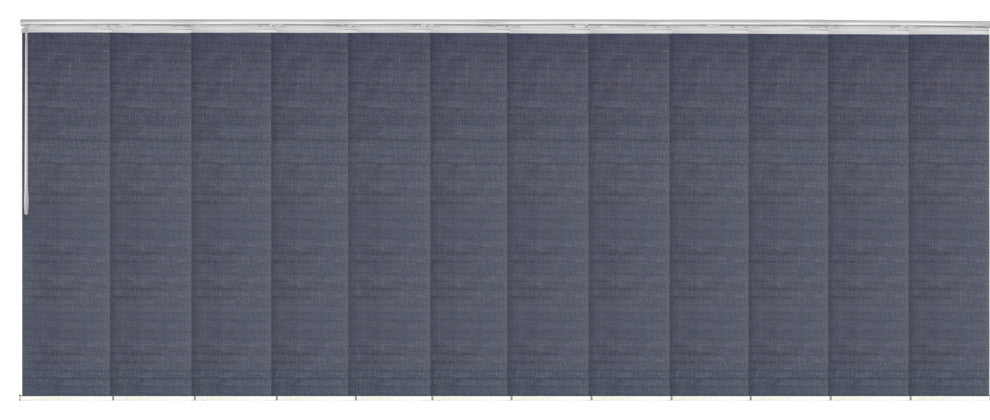 Azure 12-Panel Track Extendable Vertical Blinds 140-260"W