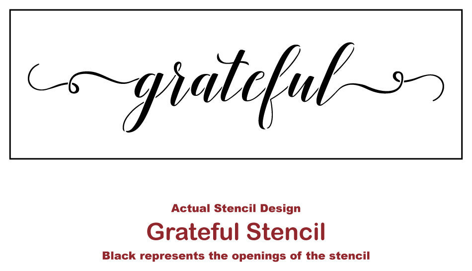 Grateful Sign Stencil, DIY Vintage Sign , Large