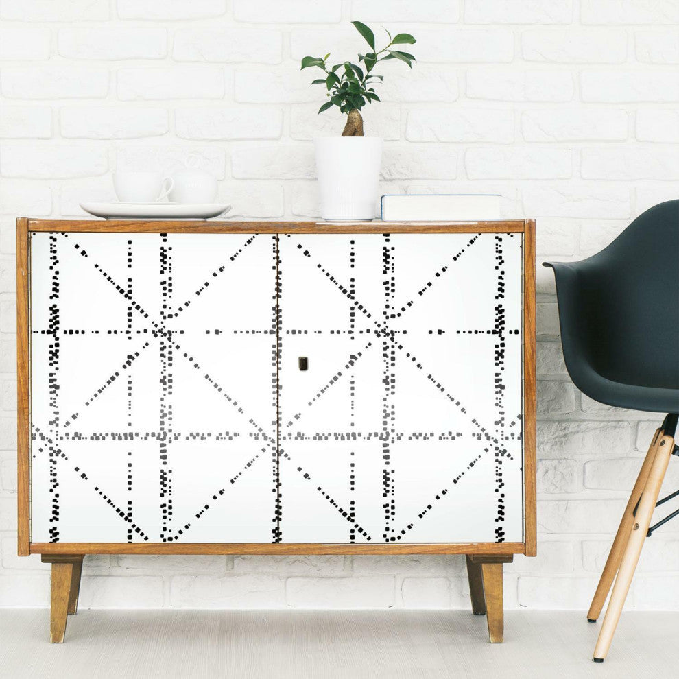 Diamond Grid Specks Peel and Stick Wallpaper
