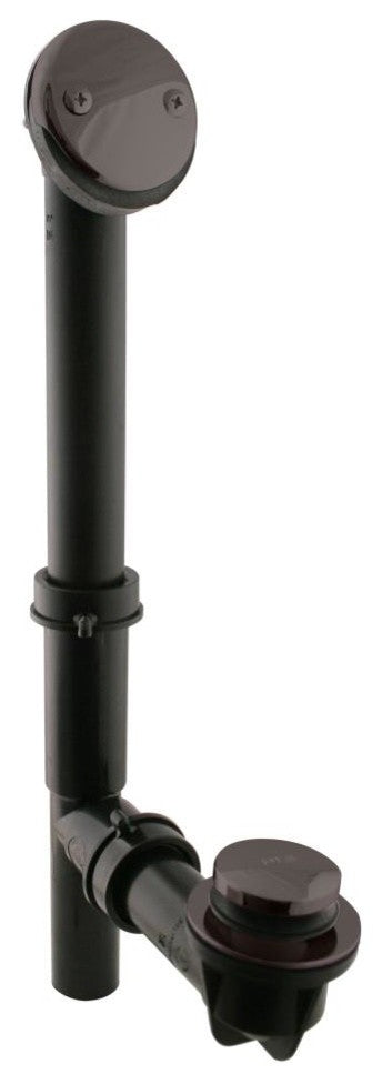 Black 1.5" Tubular Tip Toe Bath Waste In Oil Rubbed Bronze, Oil Rubbed Bronze