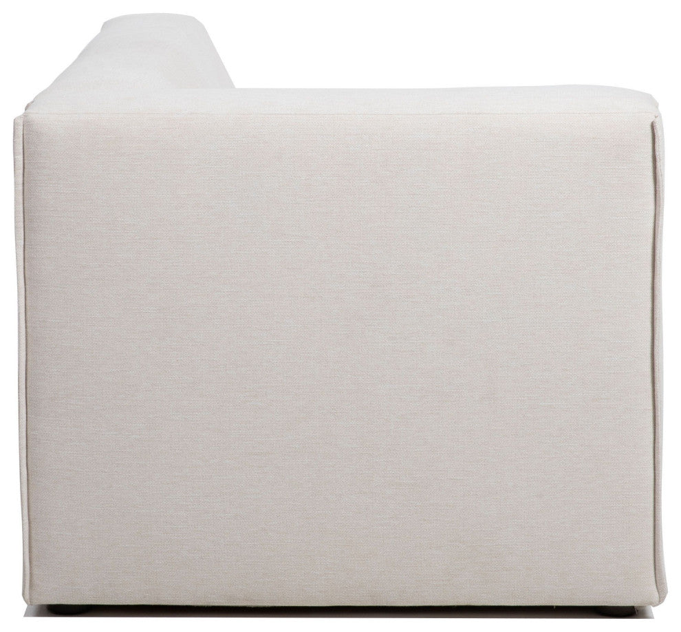 Premium 66" Upholstered Sectional Sofa, Beige