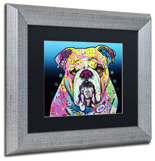 'The Bulldog' Silver Framed Canvas Art by Dean Russo