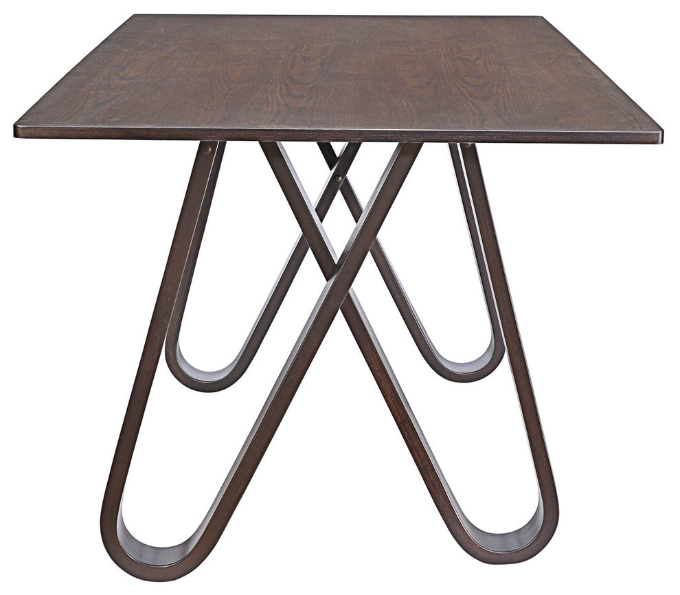 Modern Urban Contemporary Dining Table, Walnut Wood