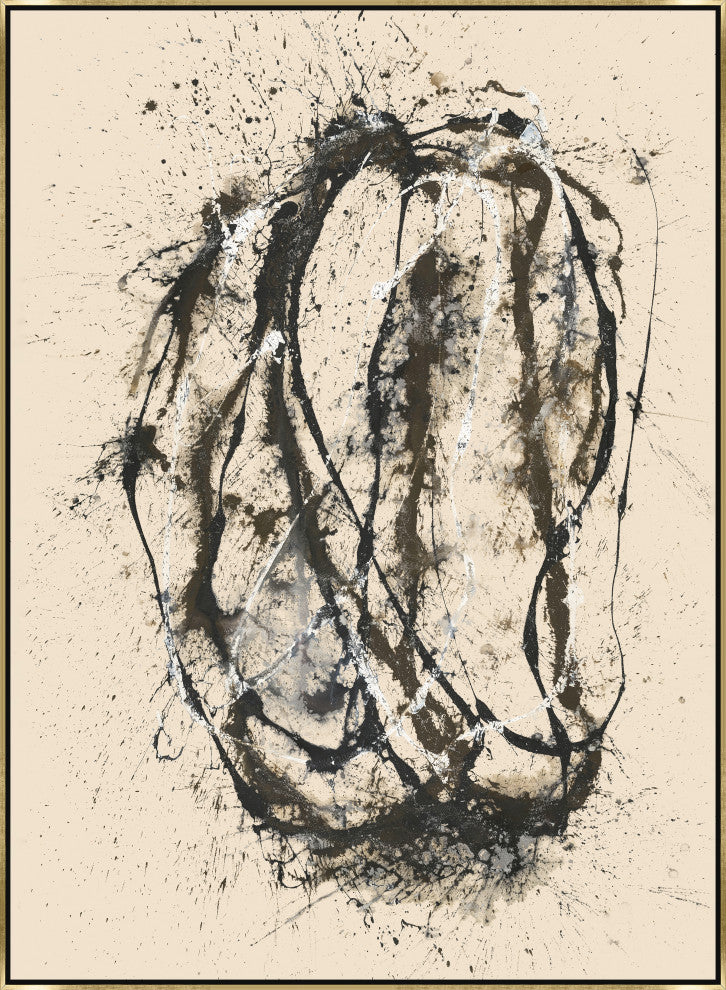 40x55 One More Time II, Framed Artwork, Gold