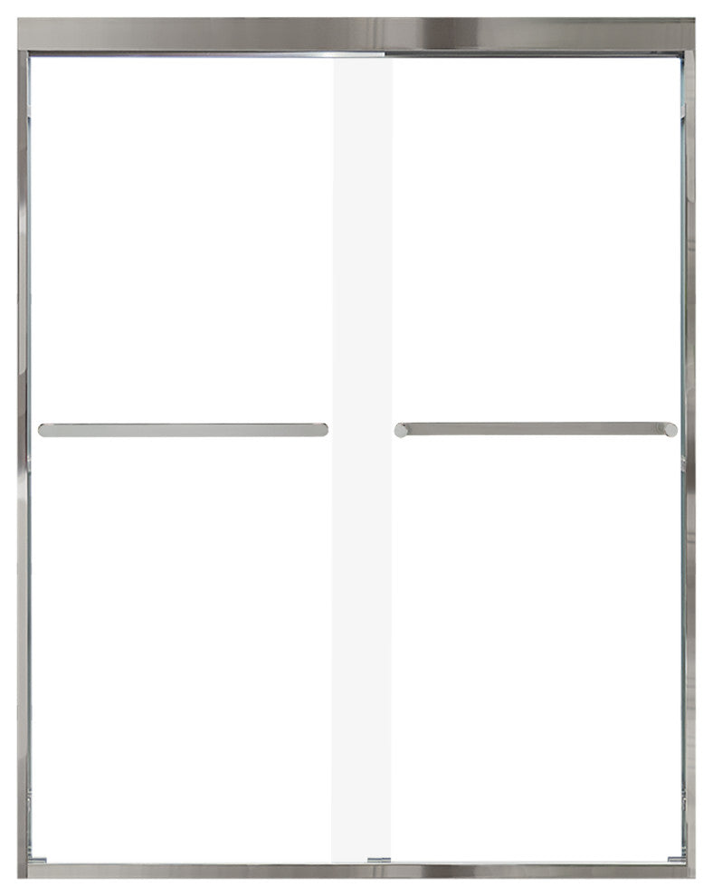 Frederick 47 in. W x 70 in. H Shower Door in Polished Chrome with Clear Glass