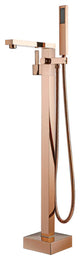 Wasser™ Rose Gold Floor Mounted Bathtub Filler Shower Faucet