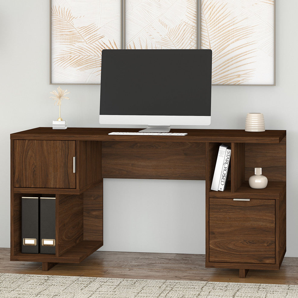 kathy ireland Home by Bush Furniture Madison Avenue Computer Desk with Storage