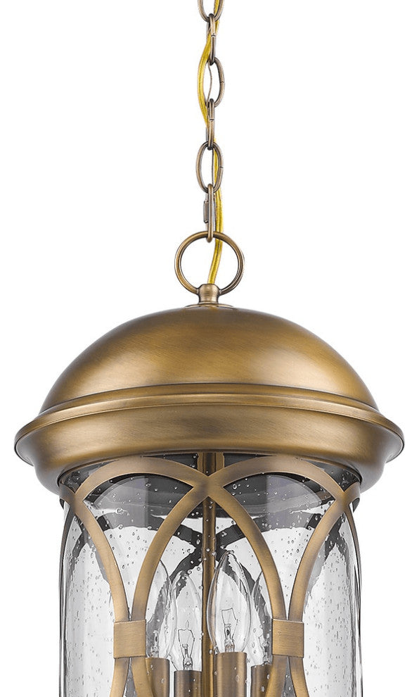 Lincoln 4-Light Antique Brass Hanging Light