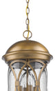 Lincoln 4-Light Antique Brass Hanging Light
