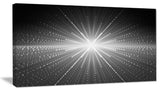 Glowing Star in Cosmic Galaxy, Abstract Wall Art Canvas, 32x16