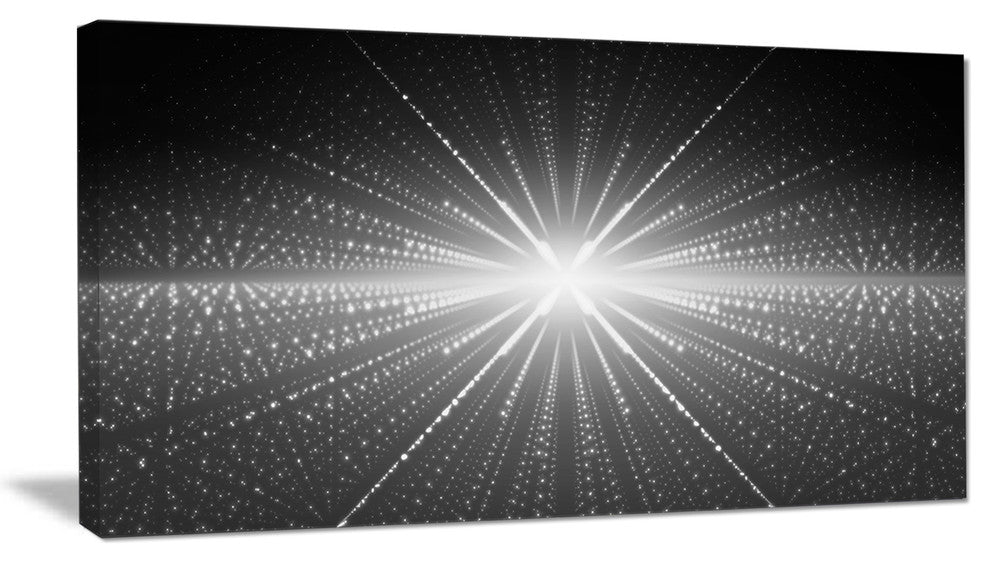 Glowing Star in Cosmic Galaxy, Abstract Wall Art Canvas, 32x16
