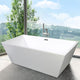 Acrylic Freestanding Bathtub With Chrome Drain Cover and Overflow Cover, 59"