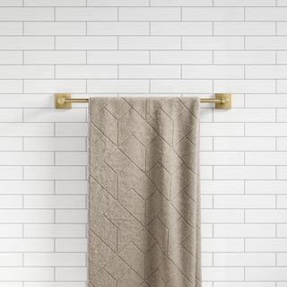 Ventus Bathroom 18" Towel Bar, Brushed Gold