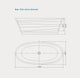 ADM Layered Freestanding Bathtub, White, 71", Glossy White