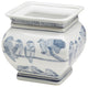 Square Blue and White Planter