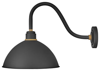 Hinkley Foundry Dome Medium Gooseneck Barn Light, Textured Black