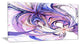 "Blue and Pink Flower Pattern" Floral Digital Art Canvas Print