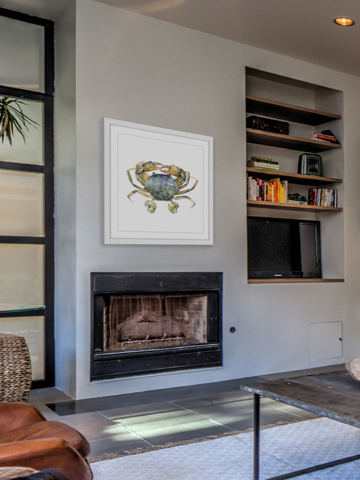 "Blue Crab" Framed Print by Rachel Byler